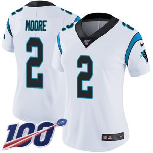 Alluring Vibrant Chic Panthers #2 DJ Moore White Women's Stitched NFL 100th Season Vapor Untouchable Limited Jersey to Elevate Your Game Day Look