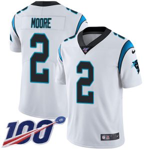 Cozy Sleek Superb Eye   catching Panthers #2 DJ Moore White Youth Stitched NFL 100th Season Vapor Untouchable Limited Jersey for a Memorable Fan Moment