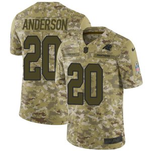 Sturdy Gorgeous Marvelous Classic Panthers #20 C.J. Anderson Camo Men's Stitched NFL Limited 2018 Salute To Service Jersey for Game Day