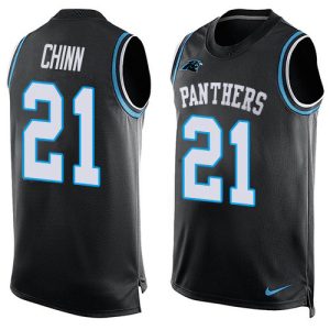 Handsome Unique Alluring Dashing Panthers #21 Jeremy Chinn Black Team Color Men's Stitched NFL Limited Tank Top Jersey to Boost Team Spirit