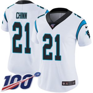 Smart Gorgeous Outstanding Impressive Panthers #21 Jeremy Chinn White Women's Stitched NFL 100th Season Vapor Untouchable Limited Jersey for Game Day