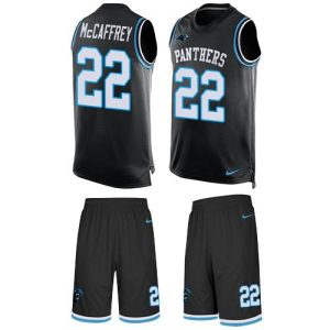 Stunning Smart Trendy Panthers #22 Christian McCaffrey Black Team Color Men's Stitched NFL Limited Tank Top Suit Jersey for Game Day