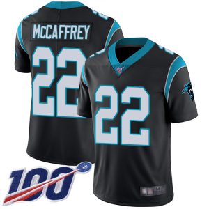 Comfortable Outstanding Exclusive Luxurious Panthers #22 Christian McCaffrey Black Team Color Youth Stitched NFL 100th Season Vapor Limited Jersey for an Unforgettable Season