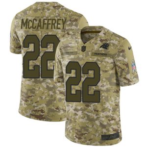 Alluring Smart Impressive Panthers #22 Christian McCaffrey Camo Men's Stitched NFL Limited 2018 Salute To Service Jersey for True Fans