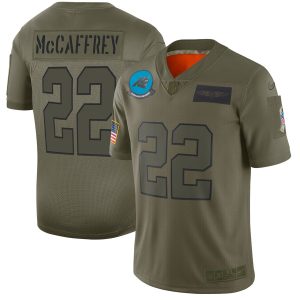 Distinctive Classic Panthers #22 Christian McCaffrey Camo Men's Stitched NFL Limited 2019 Salute To Service Jersey for True Fans