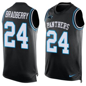 Marvelous Eye   catching Dashing Panthers #24 James Bradberry Black Team Color Men's Stitched NFL Limited Tank Top Jersey to Show Your Support