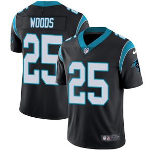 Trendy Graceful Panthers #25 Xavier Woods Black Team Color Men's Stitched NFL Vapor Untouchable Limited Jersey for Game Day