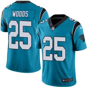 Outstanding Comfortable Attractive Eye   catching Panthers #25 Xavier Woods Blue Alternate Youth Stitched NFL Vapor Untouchable Limited Jersey for the Ultimate Fan Experience