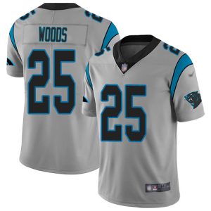 Alluring Cozy Panthers #25 Xavier Woods Silver Men's Stitched NFL Limited Inverted Legend Jersey to Elevate Your Game Day Look