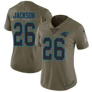 Distinctive Fantastic Dashing Vibrant Panthers #26 Donte Jackson Olive Women's Stitched NFL Limited 2017 Salute to Service Jersey for an Unforgettable Season