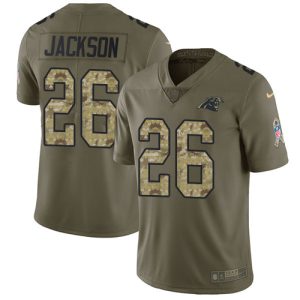 Distinctive Stunning Panthers #26 Donte Jackson Olive/Camo Men's Stitched NFL Limited 2017 Salute To Service Jersey to Show Your Support