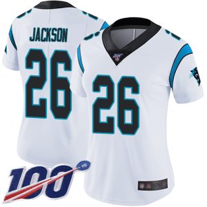 Dashing Graceful Handsome Unique Panthers #26 Donte Jackson White Women's Stitched NFL 100th Season Vapor Limited Jersey to Elevate Your Game Day Look