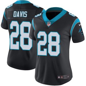 Gorgeous Sturdy Smart Panthers #28 Mike Davis Black Team Color Women's Stitched NFL Vapor Untouchable Limited Jersey for an Unforgettable Season