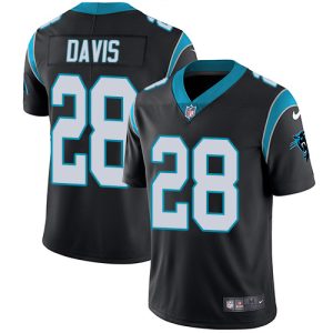 Superb Attractive Panthers #28 Mike Davis Black Team Color Youth Stitched NFL Vapor Untouchable Limited Jersey to Elevate Your Game Day Look