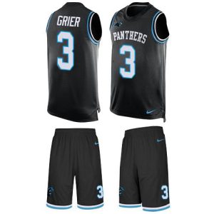 Alluring Eye   catching Panthers #3 Will Grier Black Team Color Men's Stitched NFL Limited Tank Top Suit Jersey for an Unforgettable Season