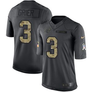 Luxurious Fabulous Exquisite Panthers #3 Will Grier Black Youth Stitched NFL Limited 2016 Salute to Service Jersey for an Unforgettable Season