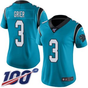 Comfortable Marvelous High Quality Handsome Panthers #3 Will Grier Blue Alternate Women's Stitched NFL 100th Season Vapor Untouchable Limited Jersey for Game Day