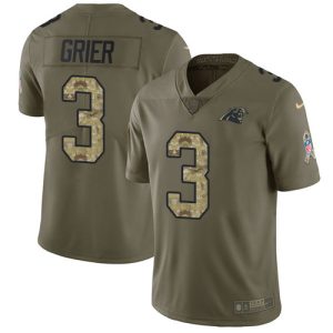 Distinctive Stunning Panthers #3 Will Grier Olive/Camo Youth Stitched NFL Limited 2017 Salute To Service Jersey to Stand Out in the Crowd
