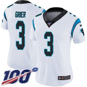 Fashionable Classic Fabulous Marvelous Panthers #3 Will Grier White Women's Stitched NFL 100th Season Vapor Untouchable Limited Jersey to Show Your Support