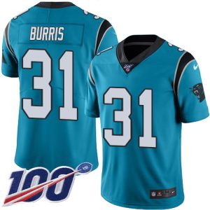 Luxurious Alluring Panthers #31 Juston Burris Blue Alternate Men's Stitched NFL 100th Season Vapor Untouchable Limited Jersey for the Ultimate Fan Experience