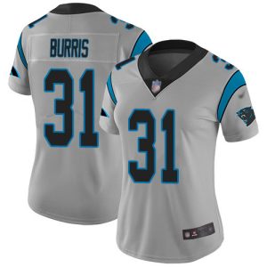 Attractive Unique Fantastic Panthers #31 Juston Burris Silver Women's Stitched NFL Limited Inverted Legend Jersey for a Stylish Sporting Appearance