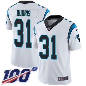 Smart Comfortable Cool Handsome Panthers #31 Juston Burris White Youth Stitched NFL 100th Season Vapor Untouchable Limited Jersey for Game Day