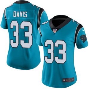 Attractive Graceful Alluring Exquisite Panthers #33 Tae Davis Blue Women's Stitched NFL Limited Rush Jersey for the Ultimate Fan Experience