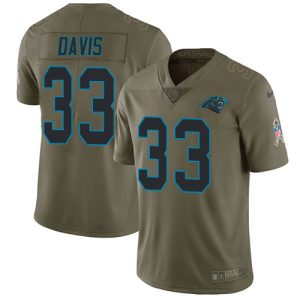 Distinctive Cool Gorgeous Panthers #33 Tae Davis Olive Men's Stitched NFL Limited 2017 Salute To Service Jersey to Elevate Your Game Day Look