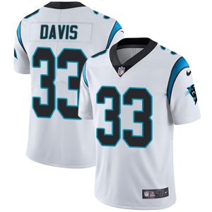 Fantastic Authentic Fabulous Comfortable Panthers #33 Tae Davis White Men's Stitched NFL Vapor Untouchable Limited Jersey for Game Day