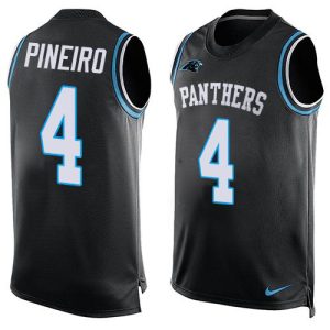 Exquisite Stunning Panthers #4 Eddy Pineiro Black Team Color Men's Stitched NFL Limited Tank Top Jersey for an Unforgettable Season