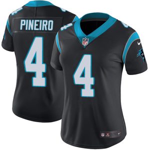 Fashionable Modern Unique Panthers #4 Eddy Pineiro Black Team Color Women's Stitched NFL Vapor Untouchable Limited Jersey for an Unforgettable Season