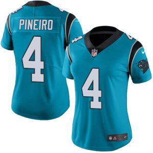 Impressive Graceful Panthers #4 Eddy Pineiro Blue Alternate Women's Stitched NFL Vapor Untouchable Limited Jersey for the Ultimate Fan Experience