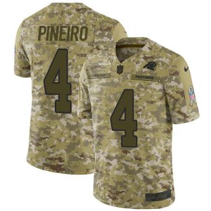 Unique Cozy Sturdy Panthers #4 Eddy Pineiro Camo Men's Stitched NFL Limited 2018 Salute To Service Jersey to Stand Out in the Crowd