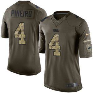 Alluring Cool Panthers #4 Eddy Pineiro Green Men's Stitched NFL Limited 2015 Salute to Service Jersey for a Memorable Fan Moment