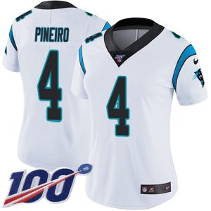 Outstanding Luxurious Graceful Panthers #4 Eddy Pineiro White Women's Stitched NFL 100th Season Vapor Untouchable Limited Jersey to Stand Out in the Crowd