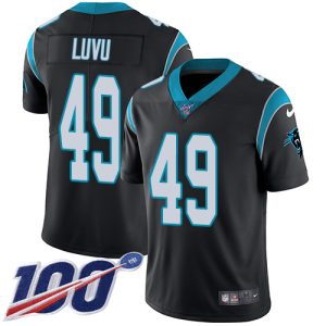 Trendy Impressive Panthers #49 Frankie Luvu Black Team Color Men's Stitched NFL 100th Season Vapor Untouchable Limited Jersey to Stand Out in the Crowd