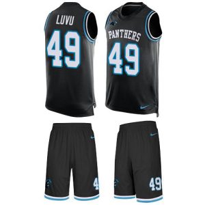 Exquisite Trendy Cozy Sturdy Panthers #49 Frankie Luvu Black Team Color Men's Stitched NFL Limited Tank Top Suit Jersey to Boost Team Spirit