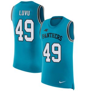 Exclusive Graceful Gorgeous Vibrant Panthers #49 Frankie Luvu Blue Alternate Men's Stitched NFL Limited Rush Tank Top Jersey to Elevate Your Game Day Look