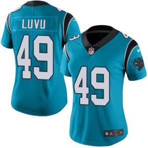 Handsome Modern Cool Panthers #49 Frankie Luvu Blue Alternate Women's Stitched NFL Vapor Untouchable Limited Jersey to Elevate Your Game Day Look