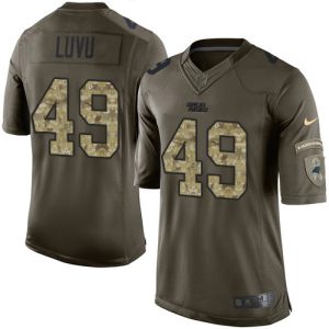 Exclusive Marvelous Stylish Panthers #49 Frankie Luvu Green Youth Stitched NFL Limited 2015 Salute to Service Jersey for a Stylish Sporting Appearance