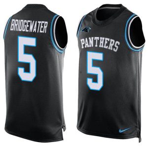 Chic Attractive Eye   catching Fantastic Panthers #5 Teddy Bridgewater Black Team Color Men's Stitched NFL Limited Tank Top Jersey to Stand Out in the Crowd