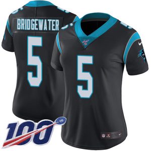Marvelous Smart Cozy Exclusive Panthers #5 Teddy Bridgewater Black Team Color Women's Stitched NFL 100th Season Vapor Untouchable Limited Jersey for a Stylish Sporting Appearance