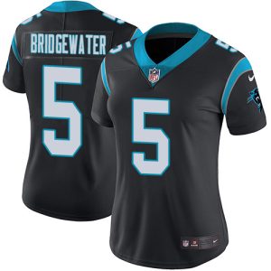 Stunning Chic Superb Panthers #5 Teddy Bridgewater Black Team Color Women's Stitched NFL Vapor Untouchable Limited Jersey for True Fans