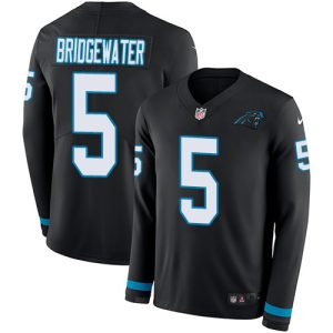 High Quality Stunning Cozy Trendy Panthers #5 Teddy Bridgewater Black Team Color Youth Stitched NFL Limited Therma Long Sleeve Jersey to Stand Out in the Crowd