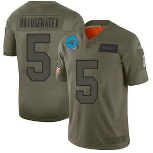 Gorgeous Outstanding Cozy Authentic Panthers #5 Teddy Bridgewater Camo Men's Stitched NFL Limited 2019 Salute To Service Jersey for an Unforgettable Season