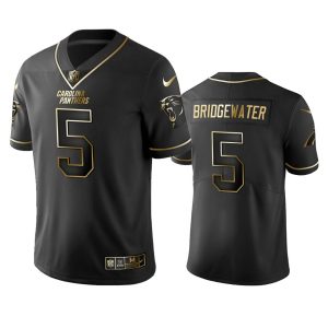 Impressive Comfortable Marvelous Cool Panthers #5 Teddy Bridgewater Men's Stitched NFL Vapor Untouchable Limited Black Golden Jersey to Boost Team Spirit