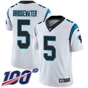 Attractive Handsome Distinctive Smart Panthers #5 Teddy Bridgewater White Men's Stitched NFL 100th Season Vapor Untouchable Limited Jersey to Stand Out in the Crowd