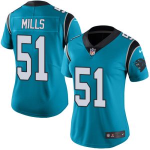 Unique Luxurious High Quality Stylish Panthers #51 Sam Mills Blue Alternate Women's Stitched NFL Vapor Untouchable Limited Jersey to Boost Team Spirit