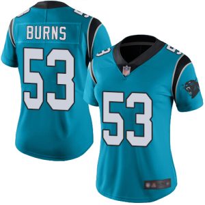 Chic Smart Panthers #53 Brian Burns Blue Women's Stitched NFL Limited Rush Jersey for a Stylish Sporting Appearance