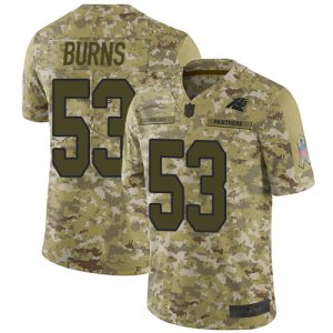 Attractive Alluring Fabulous Panthers #53 Brian Burns Camo Men's Stitched NFL Limited 2018 Salute To Service Jersey for an Unforgettable Season